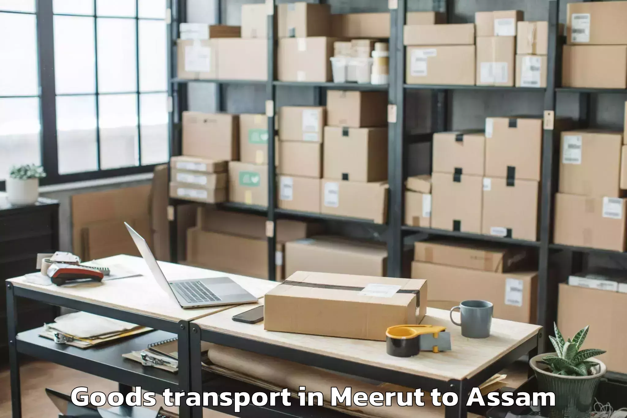 Top Meerut to Bilasipara Goods Transport Available